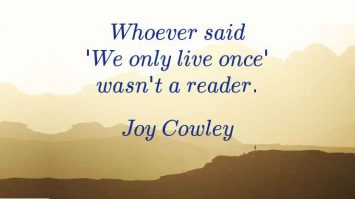 Quote: Joy Cowley - Geoff Palmer - Award-Winning Author