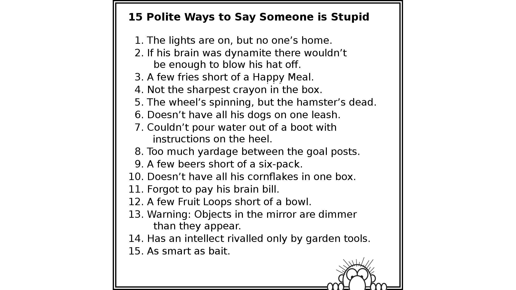 ways to call someone stupid